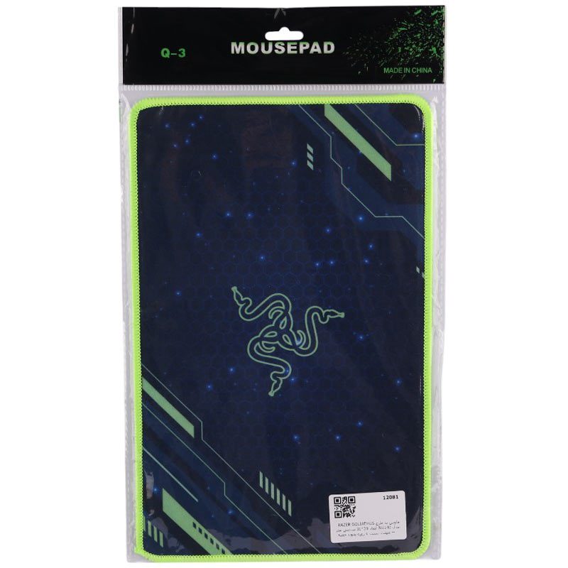 پد موس گیمینگ Q-3 31*20cm طرح Razer Goliathus