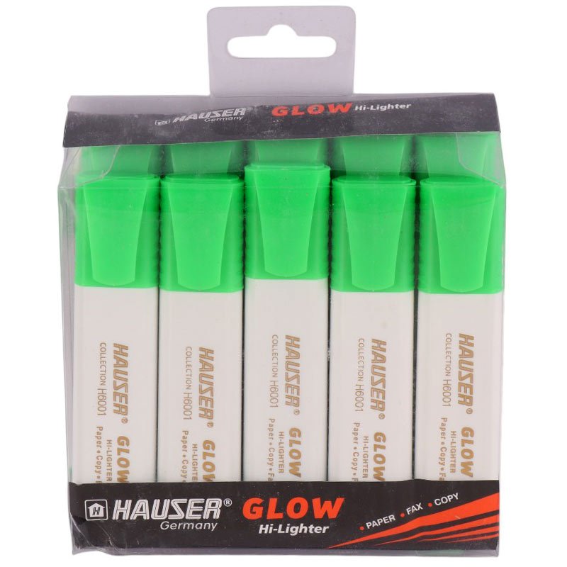 ماژیک هایلایت هایزر&nbsp;Hauser&nbsp;Glow&nbsp;H6001&nbsp;بسته 10 عددی