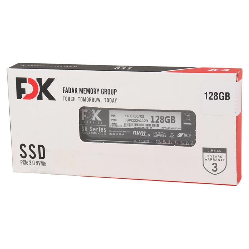 حافظه SSD فدک FDK S6 128GB M.2