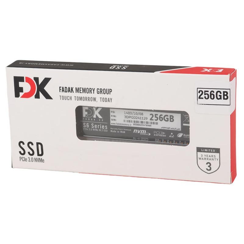 حافظه SSD فدک FDK S6 256GB M.2