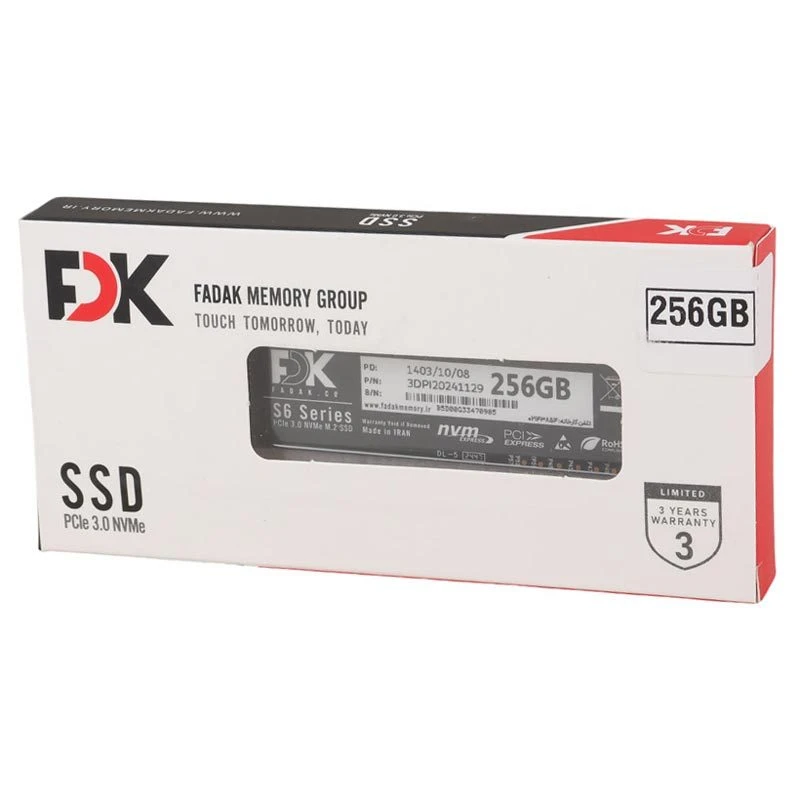 حافظه SSD فدک FDK S6 256GB M.2