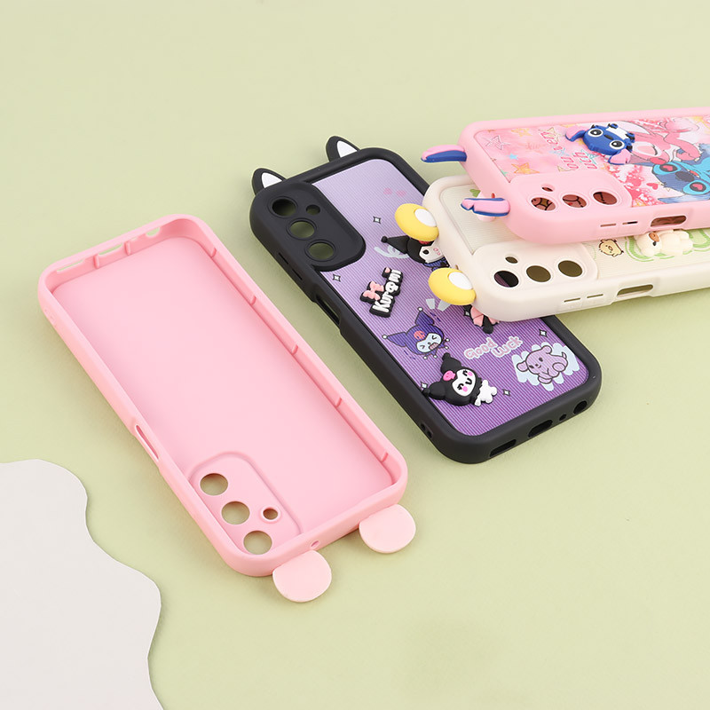 قاب سولید سامسونگ Galaxy A05s عروسکی گوش دار محافظ لنزدار