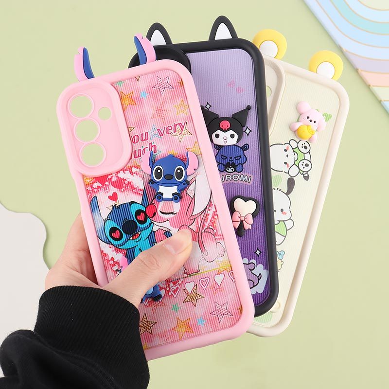 قاب سولید سامسونگ Galaxy A15 عروسکی گوش دار محافظ لنزدار