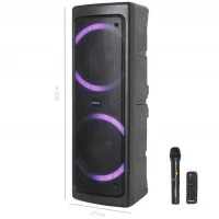 اسپیکر چمدانی بلوتوثی کینگ استار KBS555 + میکروفون و ریموت کنترل