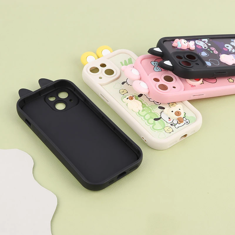 قاب سولید آیفون iPhone 15 عروسکی گوش دار محافظ لنزدار