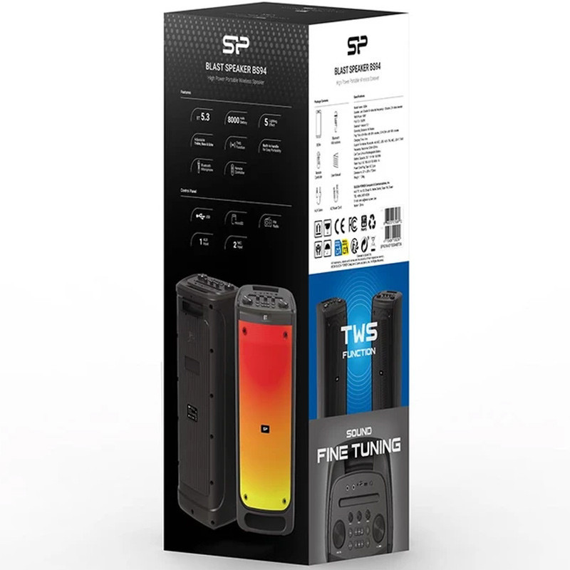 اسپیکر چمدانی بلوتوثی سیلیکون پاور BS94 + میکروفون و ریموت کنترل