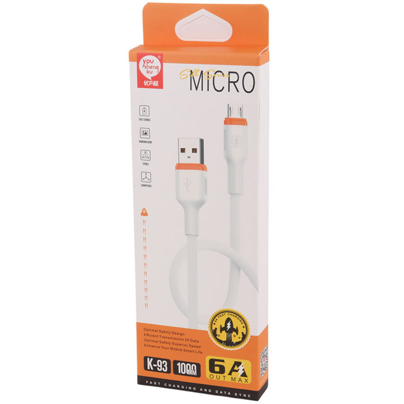کابل میکرو یو اس بی فست شارژ You Shenq Ku K-93 6A 1m