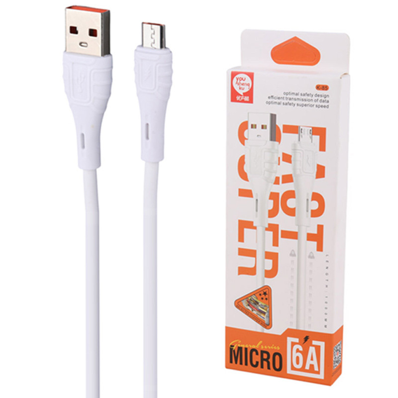 کابل میکرو یو اس بی فست شارژ You Shenq Ku K-85 6A 1m
