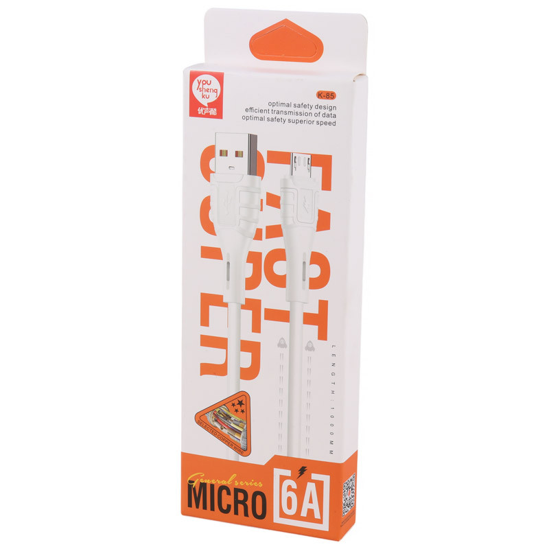 کابل میکرو یو اس بی فست شارژ You Shenq Ku K-85 6A 1m