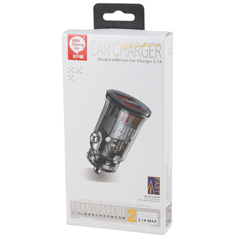 شارژر فندکی فست شارژ You Shenq KU Y-26 3.1A 15.5W