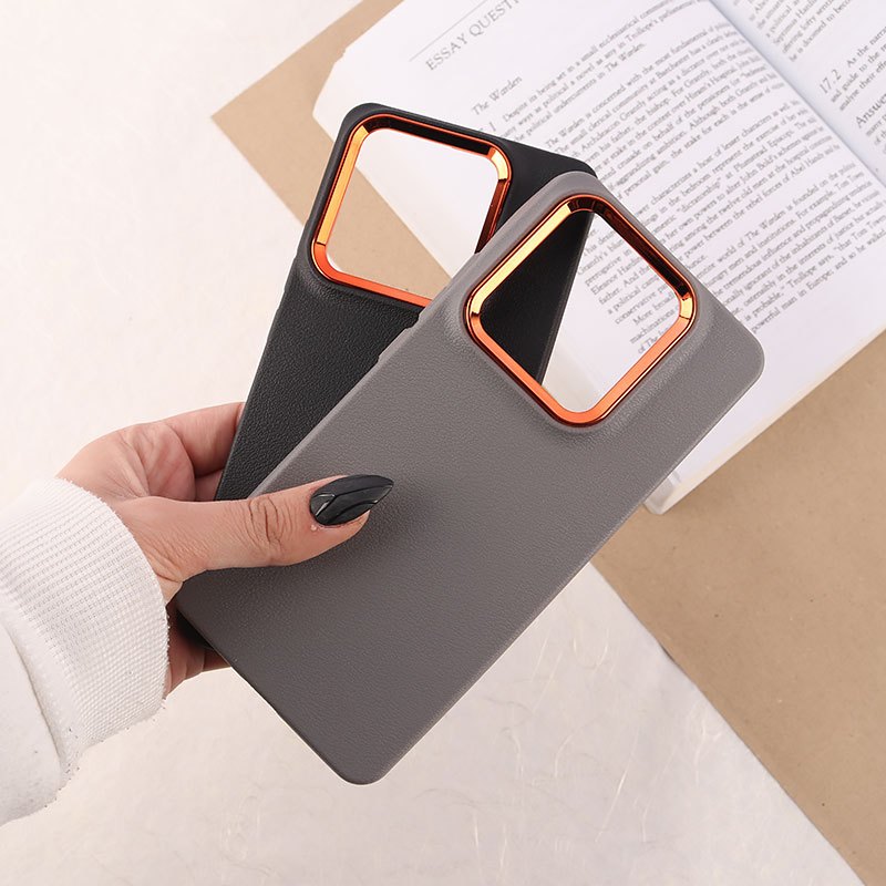قاب چرمی ژله ای شیائومی Redmi Note 14 5G دور محافظ متال