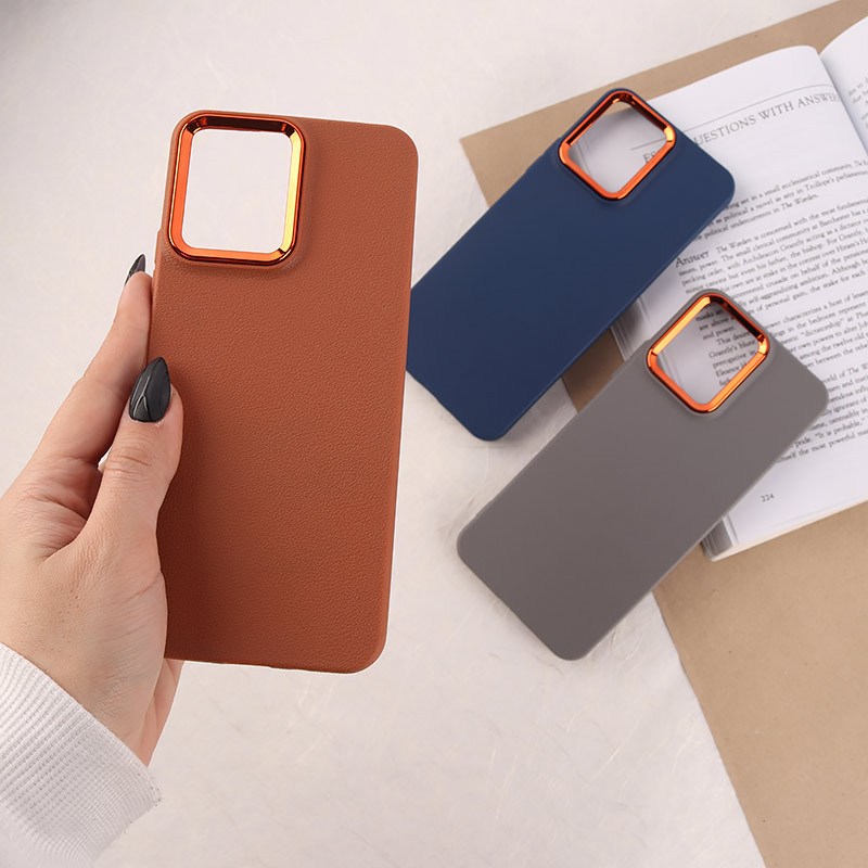 قاب چرمی ژله ای شیائومی Redmi 12 دور محافظ متال