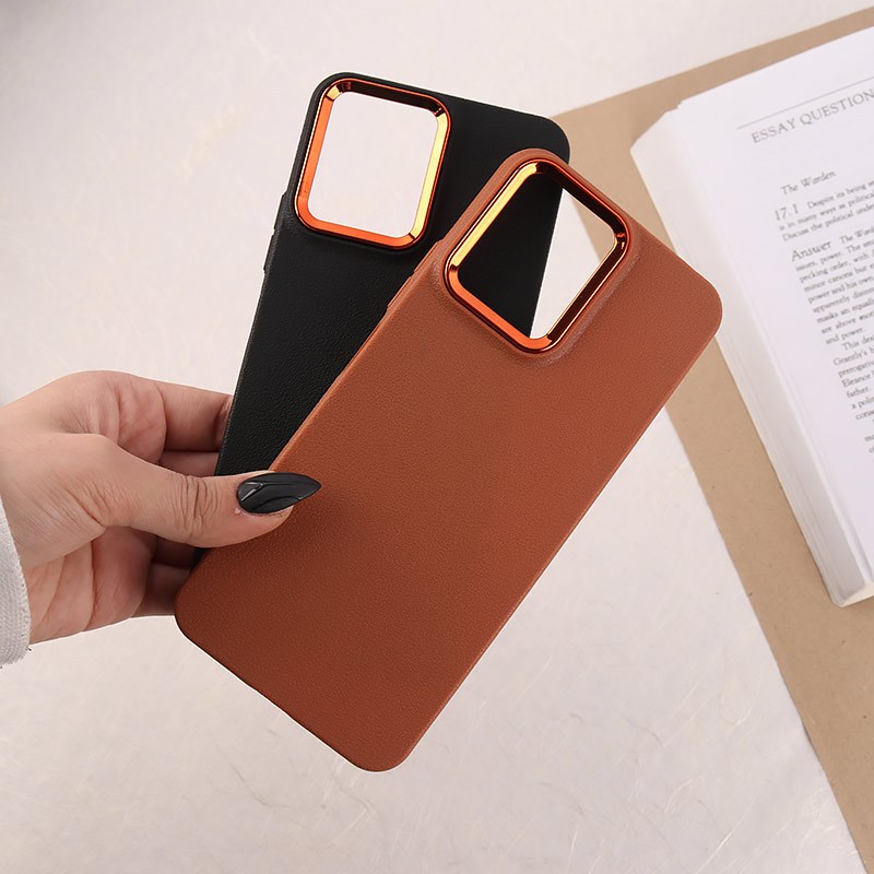 قاب چرمی ژله ای شیائومی Redmi 12 دور محافظ متال
