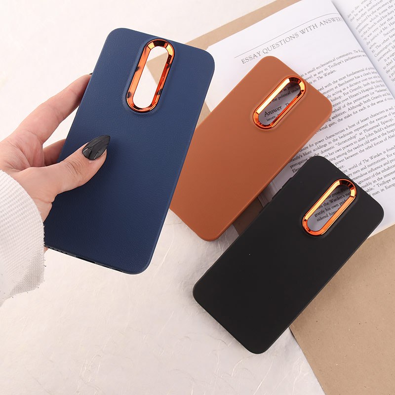 قاب چرمی ژله ای شیائومی Redmi 8 دور محافظ متال