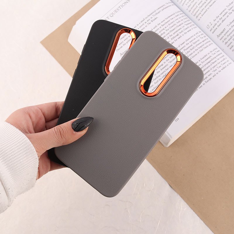 قاب چرمی ژله ای شیائومی Redmi 8 دور محافظ متال