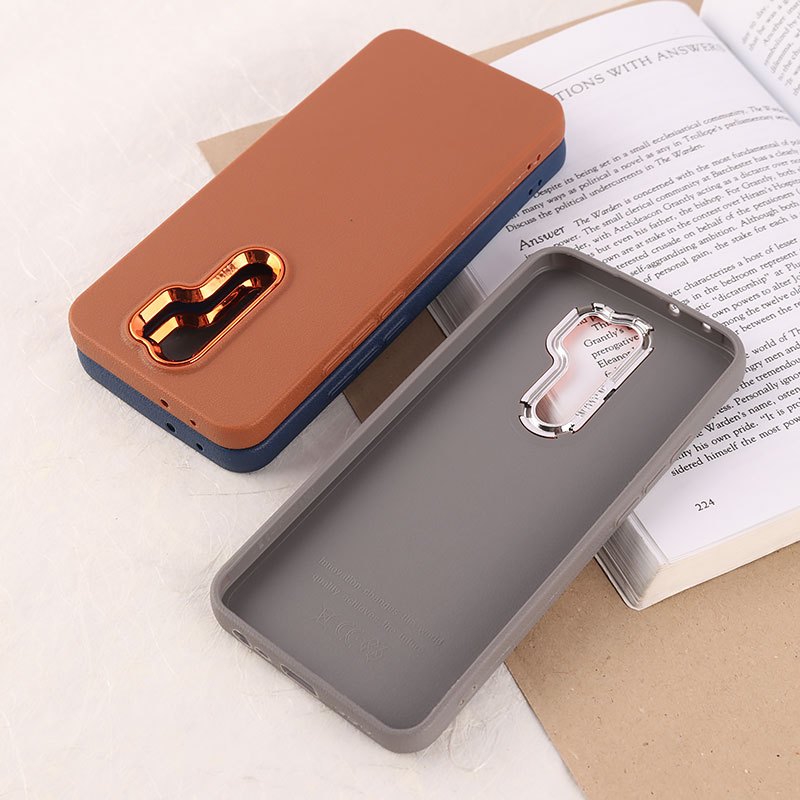 قاب چرمی ژله ای شیائومی Redmi 9 / 9 Prime دور محافظ متال