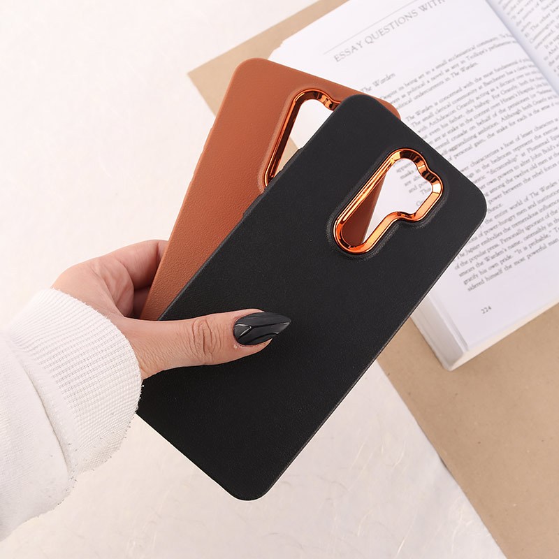 قاب چرمی ژله ای شیائومی Redmi 9 / 9 Prime دور محافظ متال