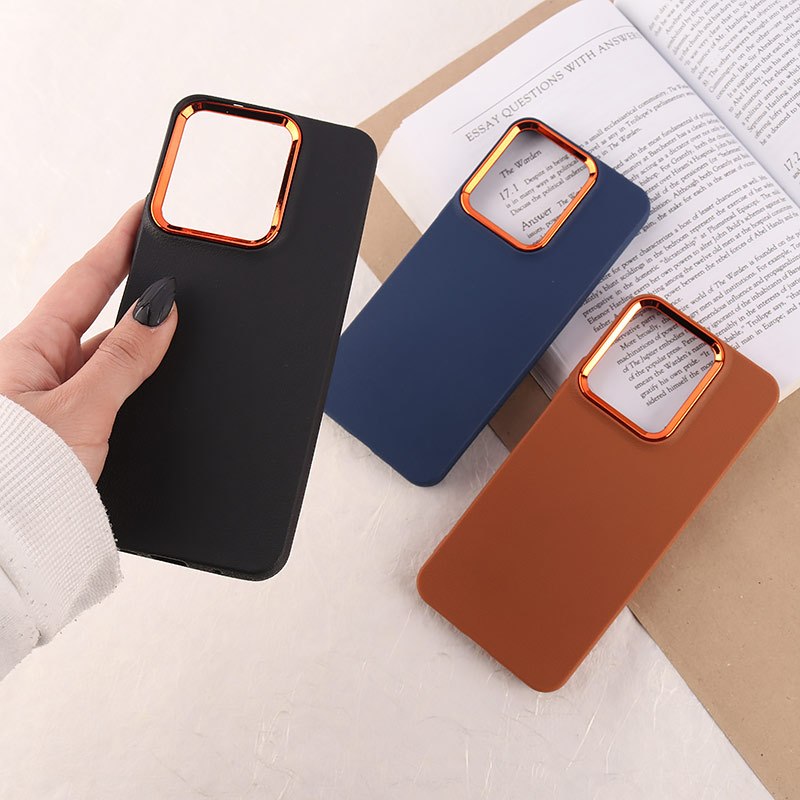 قاب چرمی ژله ای شیائومی Redmi 13 4G / Redmi 13 5G دور محافظ متال