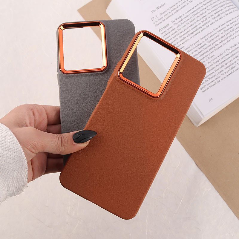 قاب چرمی ژله ای شیائومی Redmi 13C / Poco C65 دور محافظ متال