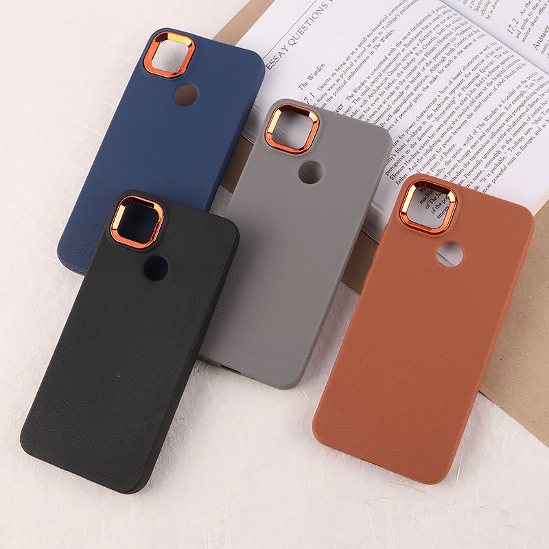 قاب چرمی ژله ای شیائومی Redmi 9C دور محافظ متال