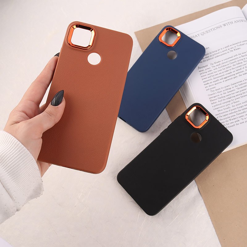 قاب چرمی ژله ای شیائومی Redmi 9C دور محافظ متال