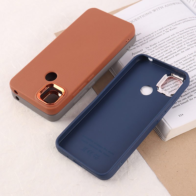 قاب چرمی ژله ای شیائومی Redmi 9C دور محافظ متال