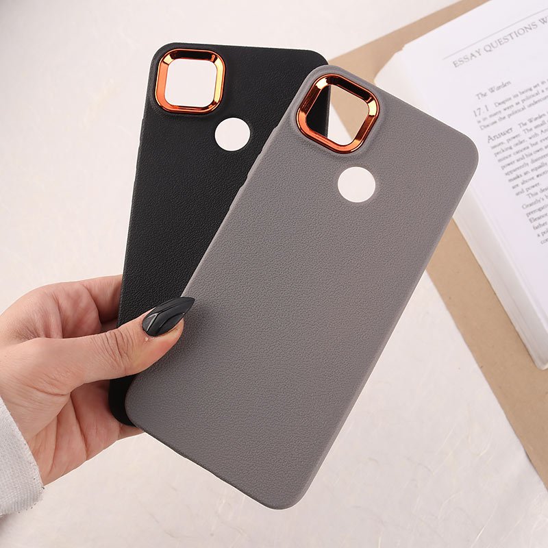 قاب چرمی ژله ای شیائومی Redmi 9C دور محافظ متال