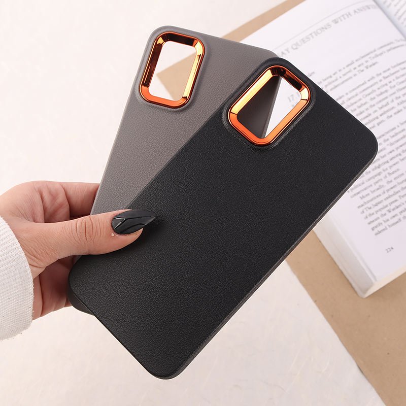 قاب چرمی ژله ای سامسونگ Galaxy A02s / M02s / A03s دور محافظ متال