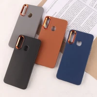 قاب چرمی ژله ای سامسونگ Galaxy A20s دور محافظ متال
