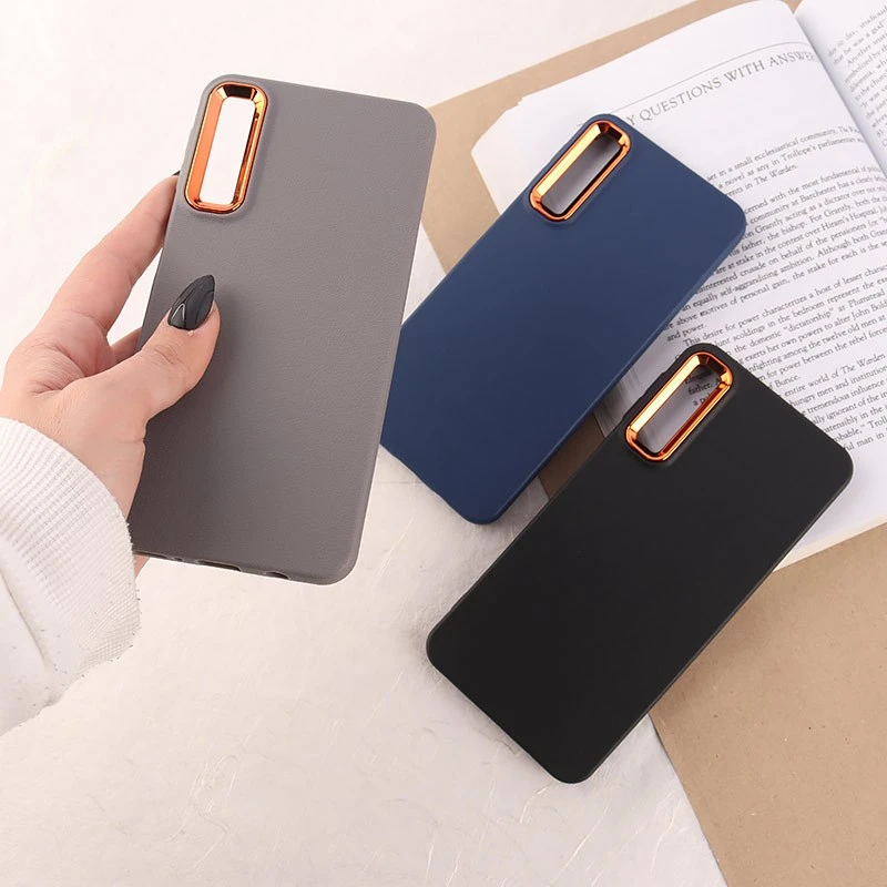 قاب چرمی ژله ای سامسونگ Galaxy A7 2018 دور محافظ متال