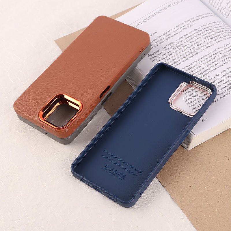 قاب چرمی ژله ای سامسونگ Galaxy A06 دور محافظ متال