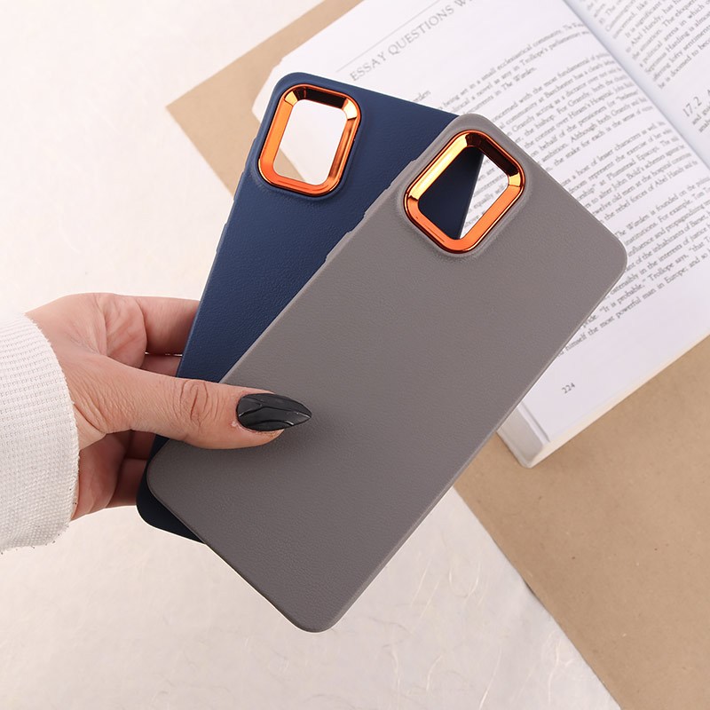 قاب چرمی ژله ای سامسونگ Galaxy A31 دور محافظ متال