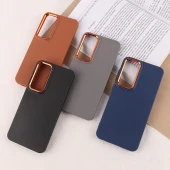 قاب چرمی ژله ای سامسونگ Galaxy S24 FE دور محافظ متال