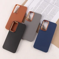 قاب چرمی ژله ای سامسونگ Galaxy S24 FE دور محافظ متال