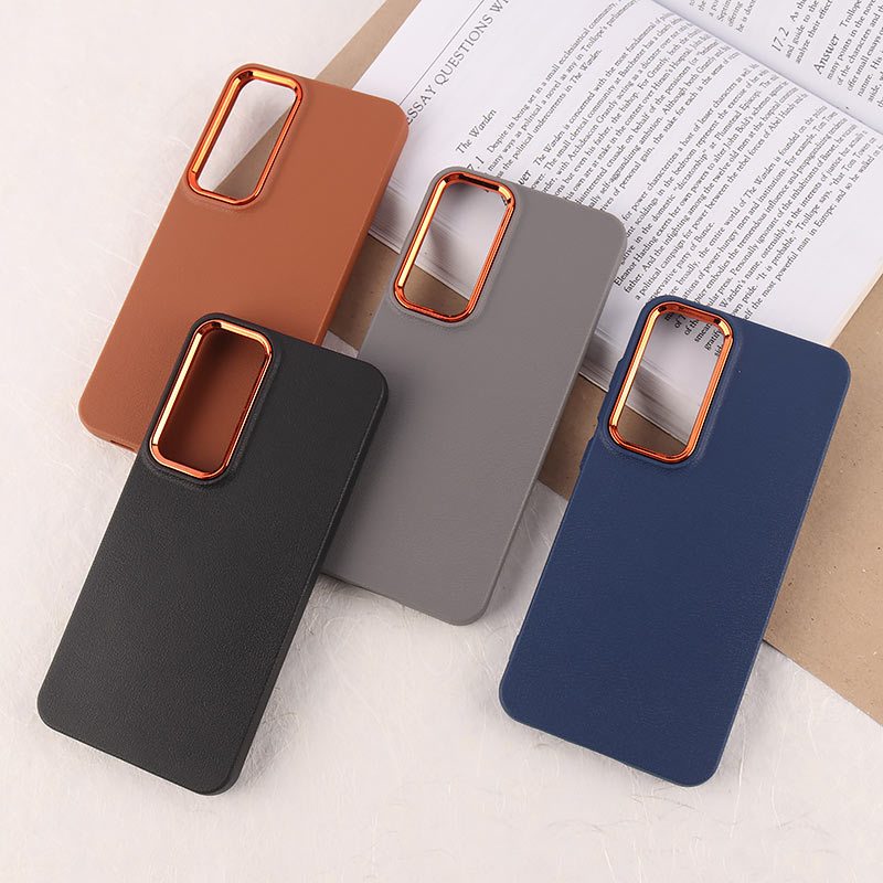 قاب چرمی ژله ای سامسونگ Galaxy S24 FE دور محافظ متال