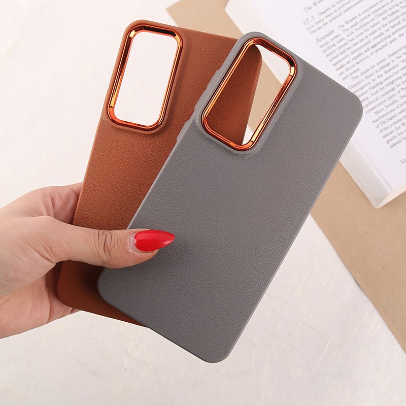 قاب چرمی ژله ای سامسونگ Galaxy S24 FE دور محافظ متال