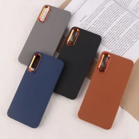قاب چرمی ژله ای سامسونگ Galaxy A30s / A50 / A50s دور محافظ متال
