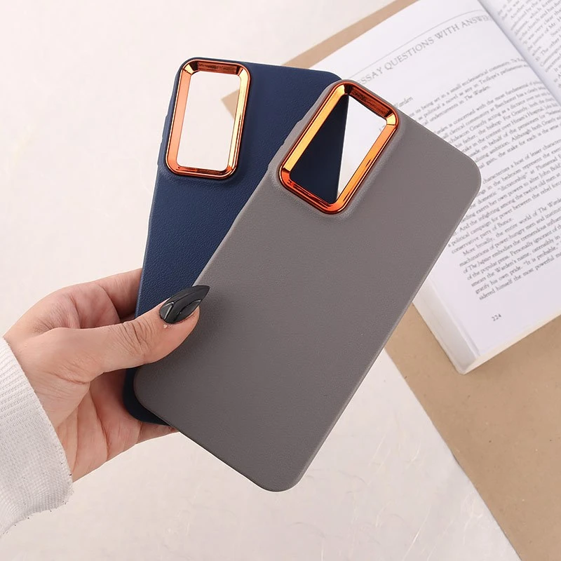 قاب چرمی ژله ای سامسونگ Galaxy A25 دور محافظ متال