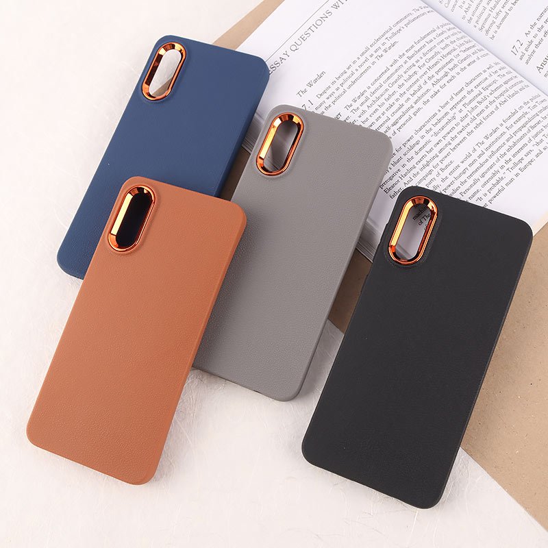 قاب چرمی ژله ای سامسونگ Galaxy A02 / M02 دور محافظ متال