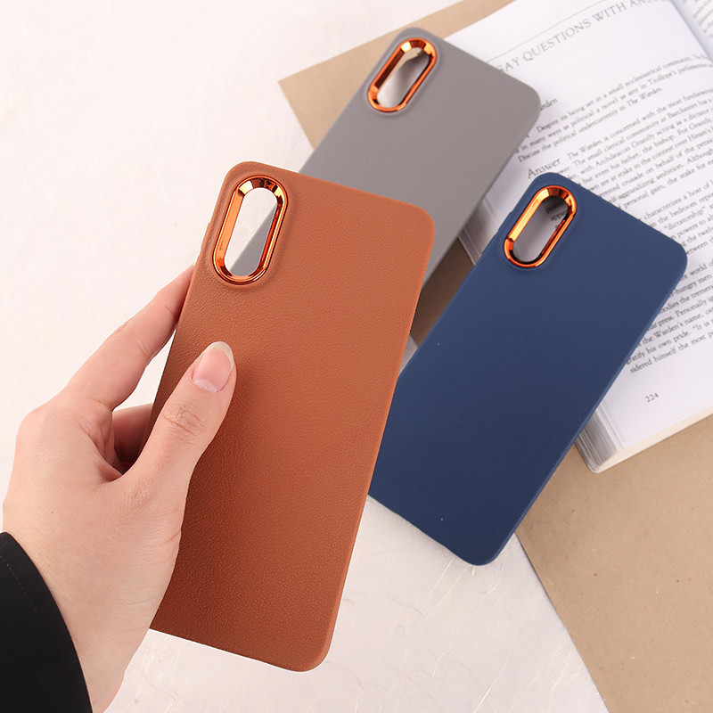 قاب چرمی ژله ای سامسونگ Galaxy A02 / M02 دور محافظ متال