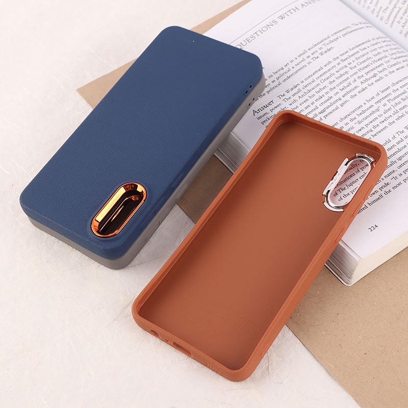 قاب چرمی ژله ای سامسونگ Galaxy A02 / M02 دور محافظ متال