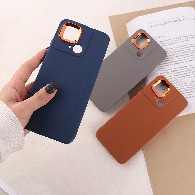 قاب چرمی ژله ای شیائومی Redmi 10C دور محافظ متال