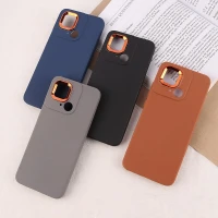 قاب چرمی ژله ای شیائومی Redmi 10C دور محافظ متال