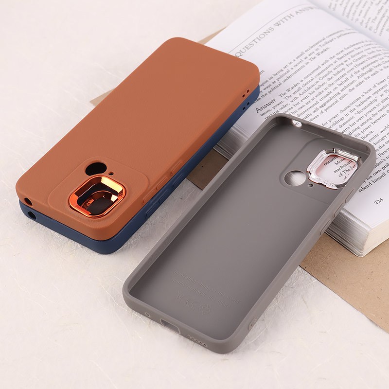 قاب چرمی ژله ای شیائومی Redmi 10C دور محافظ متال