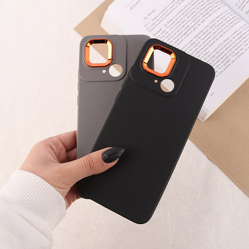 قاب چرمی ژله ای شیائومی Redmi 10C دور محافظ متال