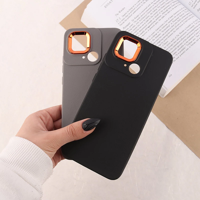 قاب چرمی ژله ای شیائومی Redmi 10C دور محافظ متال