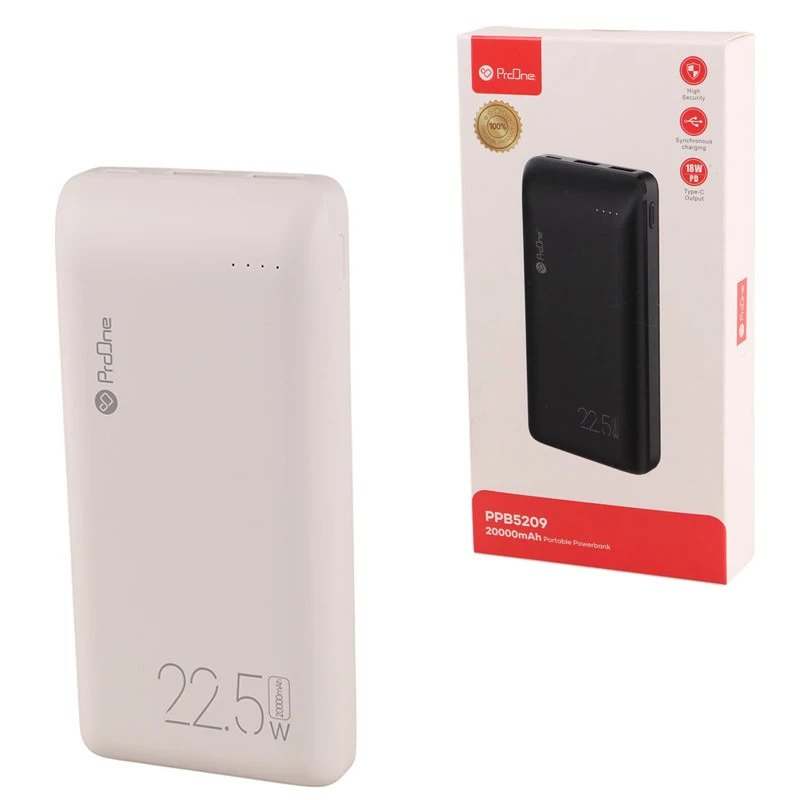 پاور بانک پرووان PPB5209 22.5W ظرفیت 20000 میلی آمپر ساعت