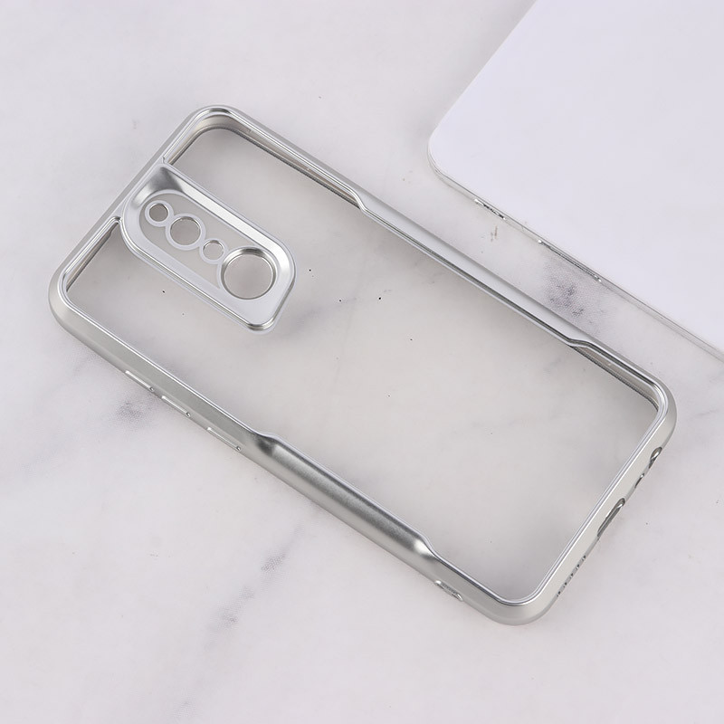 قاب ژله ای شفاف شیائومی Redmi 8 طرح تیتانیوم محافظ لنزدار