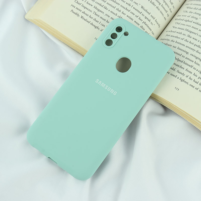 قاب سیلیکونی اصلی زیربسته سامسونگ Galaxy A11 / M11 محافظ لنزدار