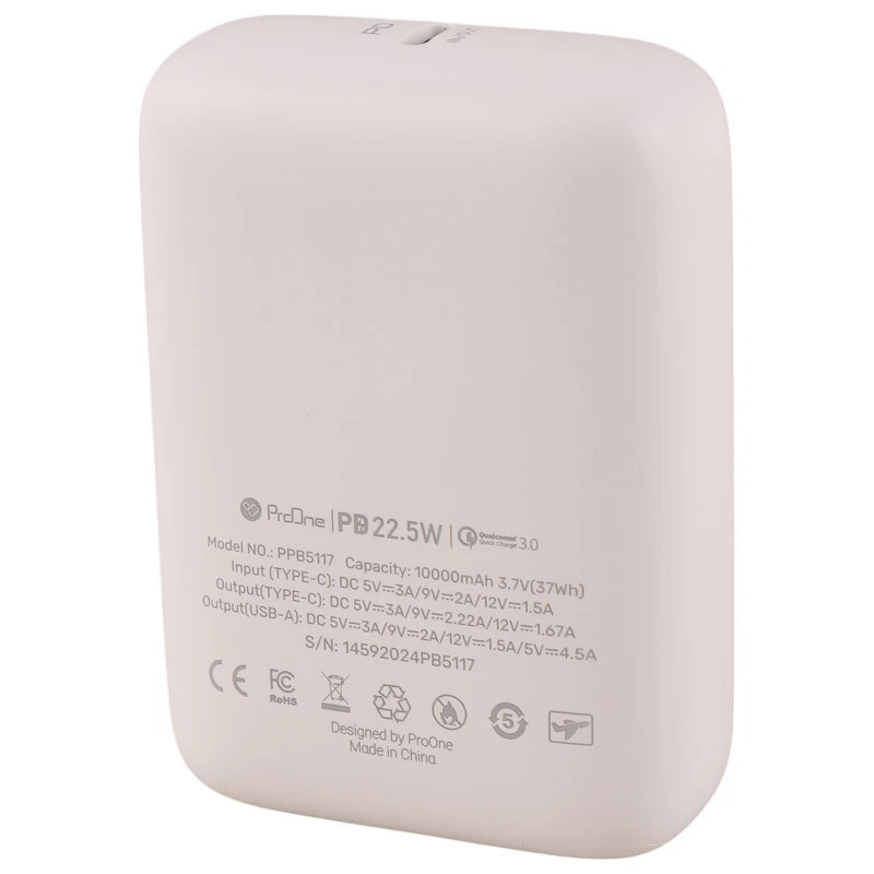 پاور بانک فست شارژ پرووان PPB5117 QC3.0 PD 22.5W ظرفیت 10000 میلی آمپر ساعت